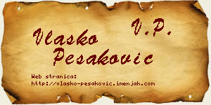 Vlaško Pešaković vizit kartica